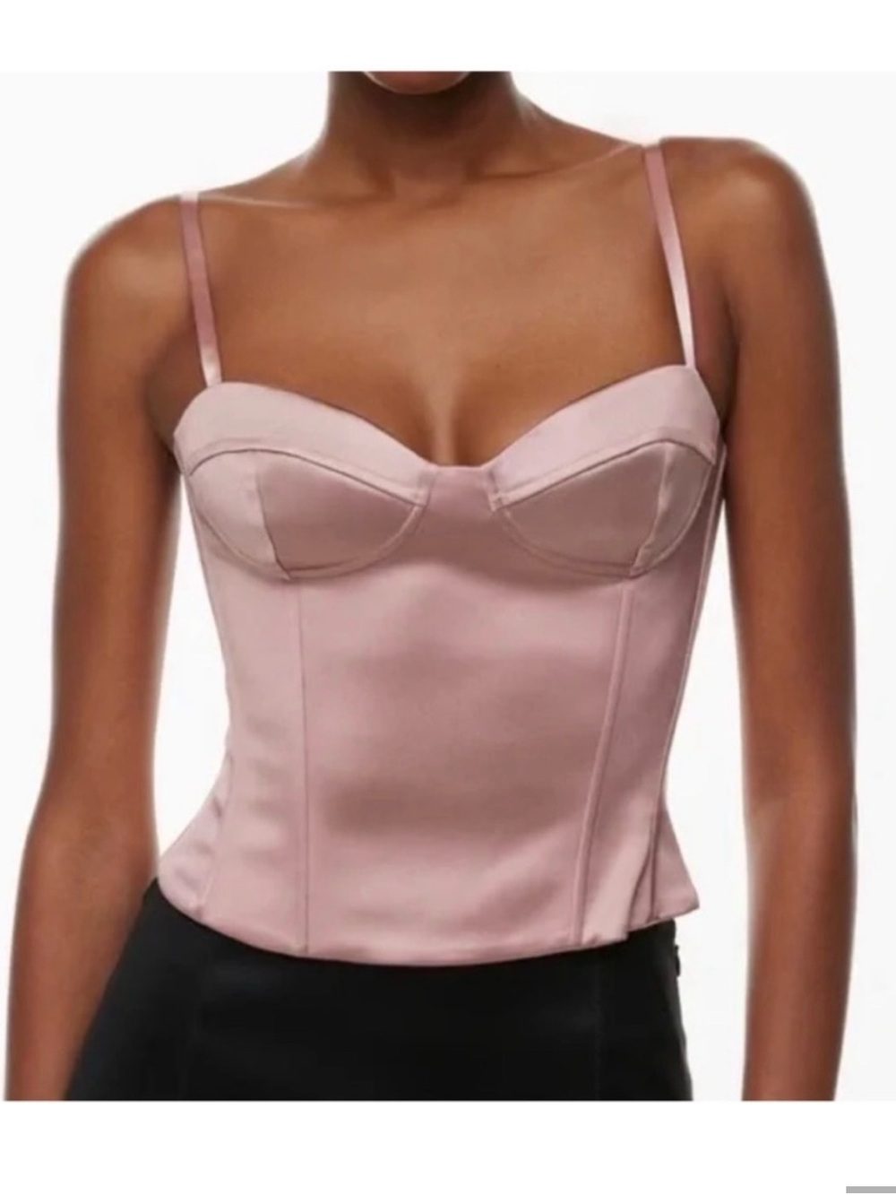 Aritzia Rose Satin Corset Tank